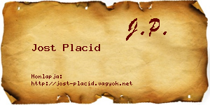 Jost Placid névjegykártya
